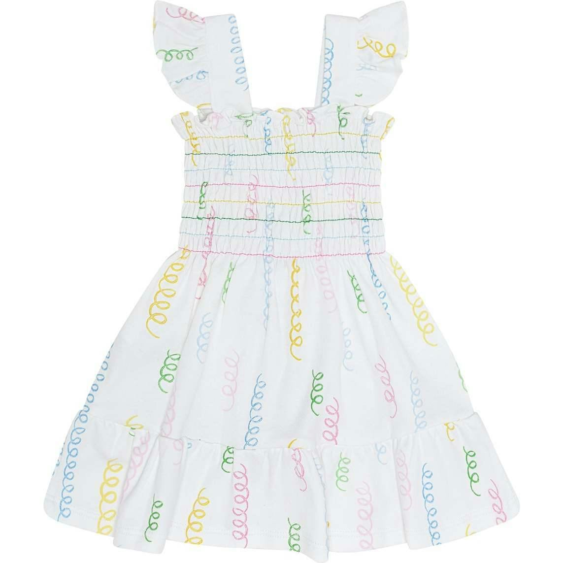 Spirals&nbsp;Print Gathered Dress