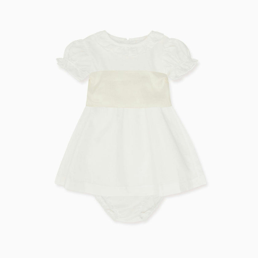 Vega Ceremony Baby Girl Set with Silk Sash