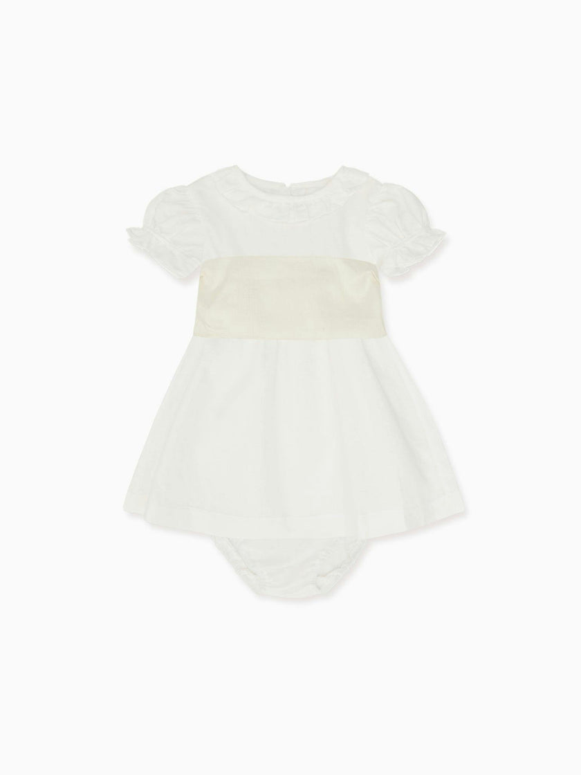 Vega Ceremony Baby Girl Set with Silk Sash