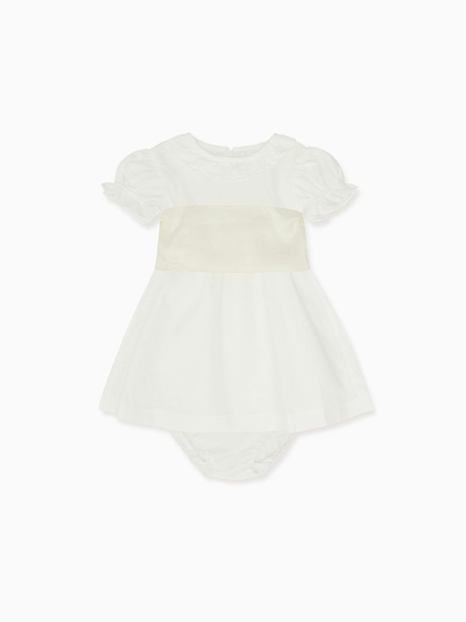 Vega Ceremony Baby Girl Set with Silk Sash