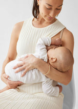 A-Line Sweater Knit Maternity Nursing Midi Dress