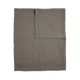 Cotton Muslin Quilted Throw - Mocha