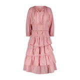 Karmin Womens Ruffle Skirt Blush Pink Eyelet, Pink Eyelet