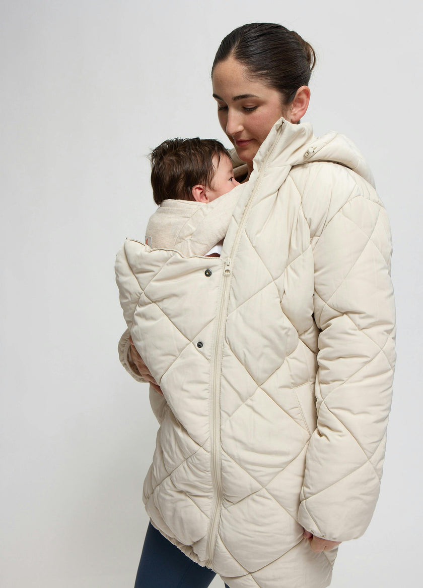 Quilted Longline Maternity and Postpartum Puffer Jacket
