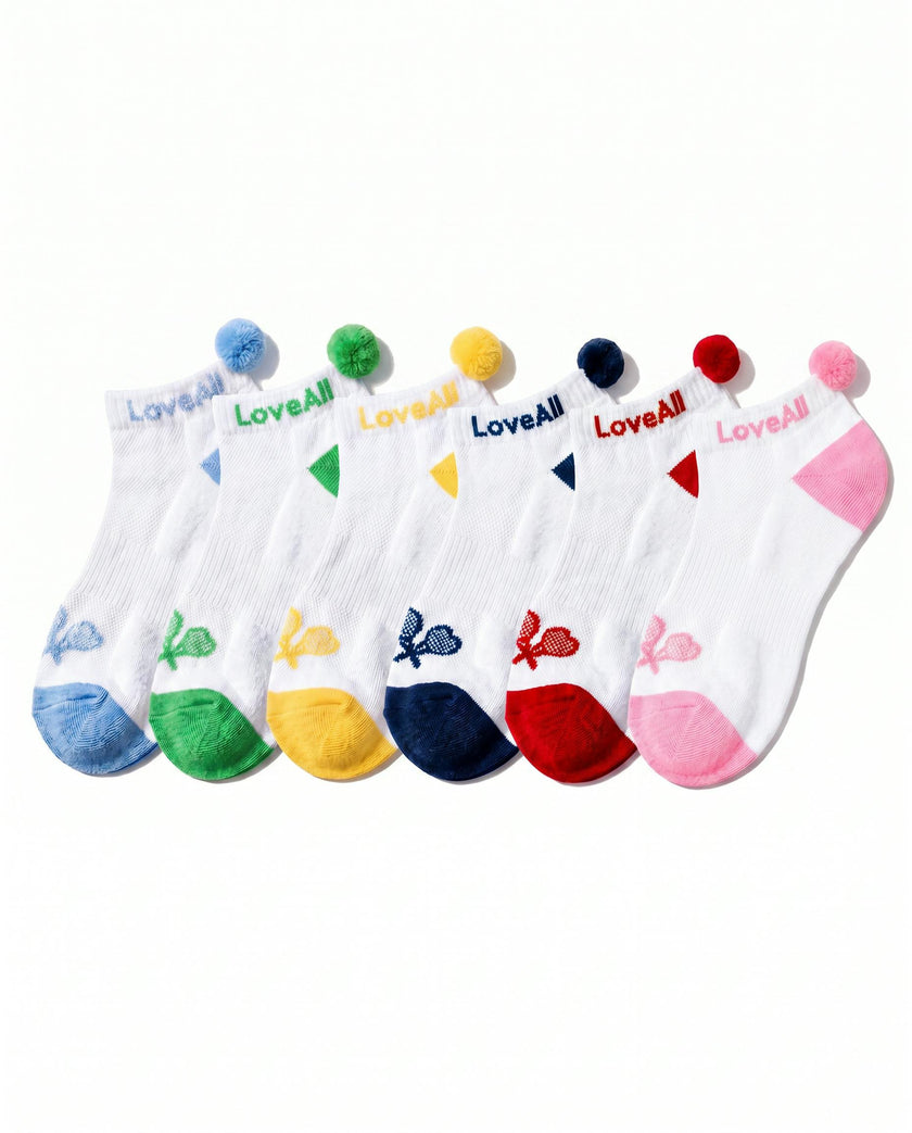 Love All Tennis Resort Pom Pom Sock Bundle