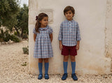 Heritage Plaid Ruffle Collar Dress
