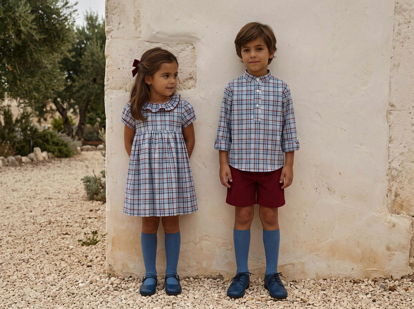 Heritage Plaid Ruffle Collar Dress