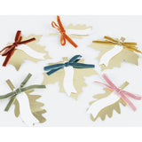 Gold Leaf Bow Place Cards