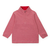Spencer Quarter Zip Pullover Red Stripes