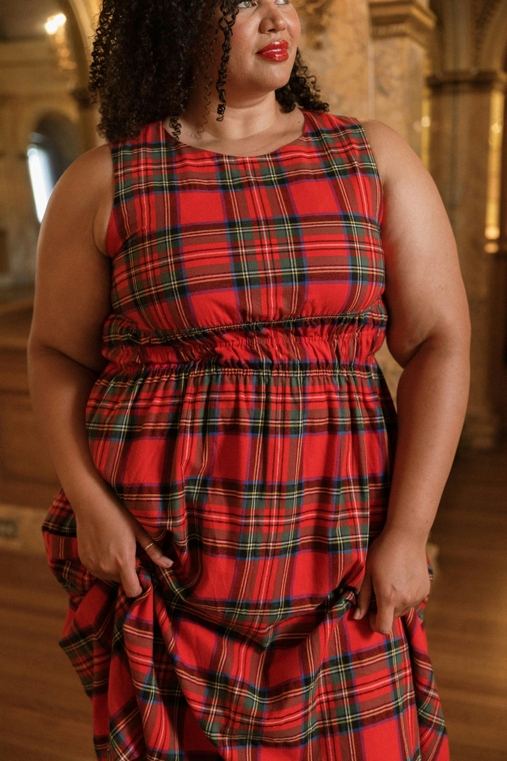 Carly Dress in Holiday Plaid