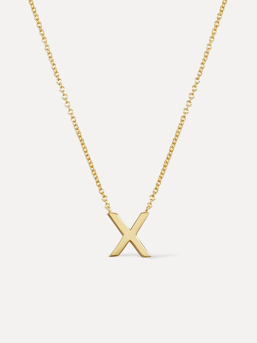 Gold Initial Necklace - Letter Necklace