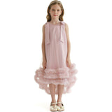 Violeta Sleeveless Ruffle Overlay Dress