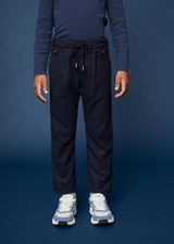 The Navy Flannel Jogger Trousers