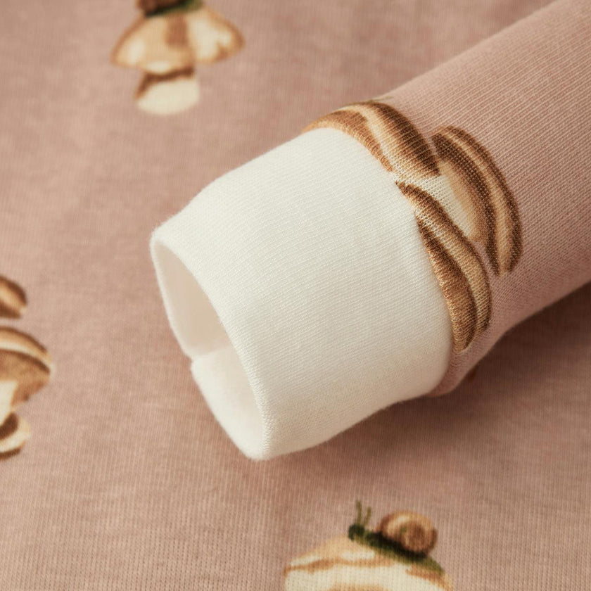 Mushroom Organic Cotton Zipper Pajama