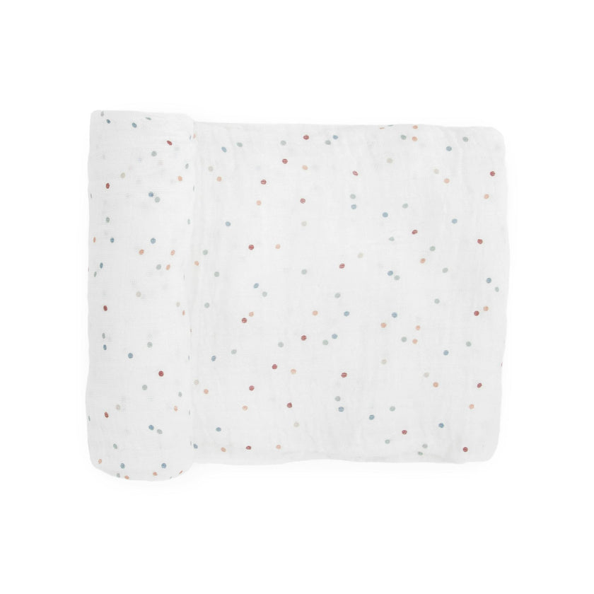 Cotton Muslin Swaddle Blanket - Dots