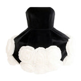Black Almendra Floral Strapless Dress