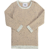 Ribbed Knit Long Sleeve Retro Top