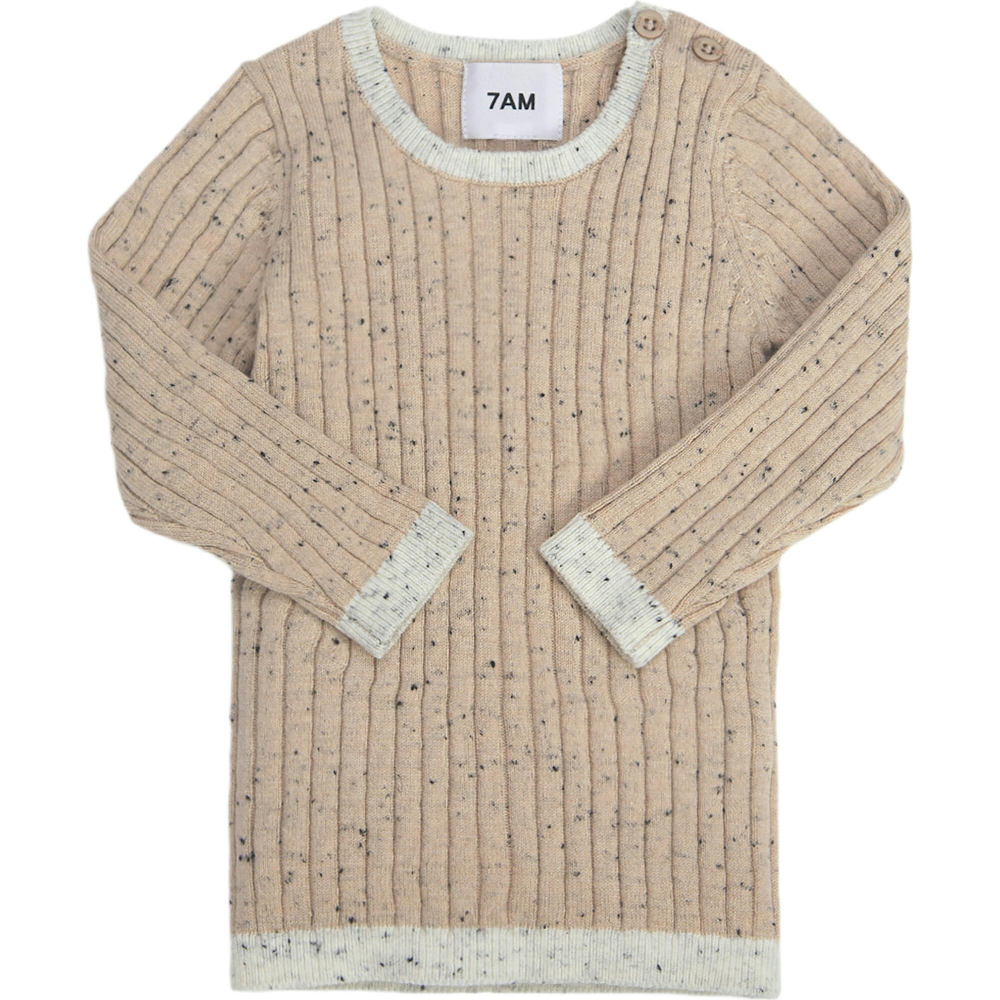 Ribbed Knit Long Sleeve Retro Top