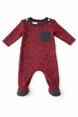 Marled Knit Footie