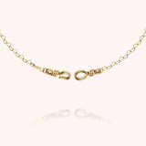 Women's Linked Hearts Chain Necklace, Yellow Gold
