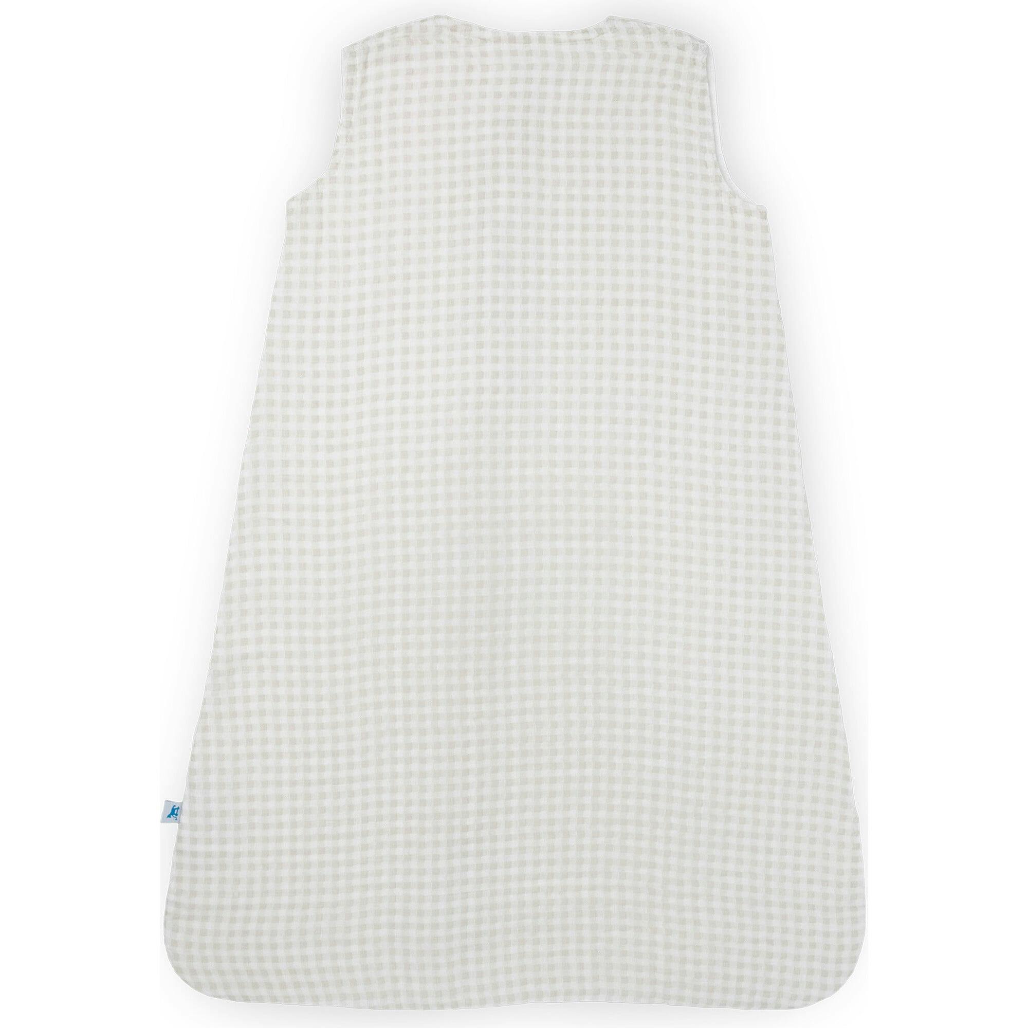 Cotton Muslin Sleep Bag - Tan Gingham