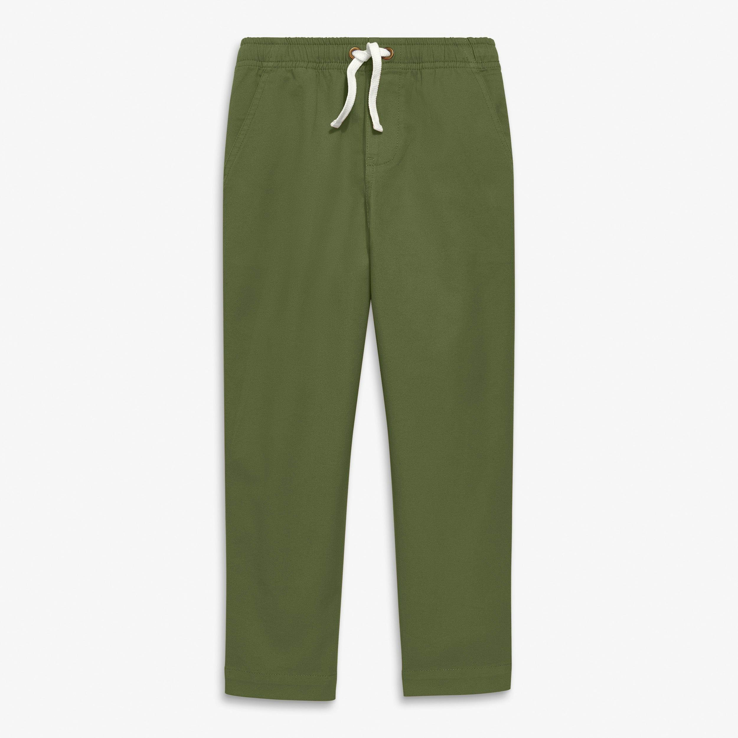 Kids stretch chino drawstring pant