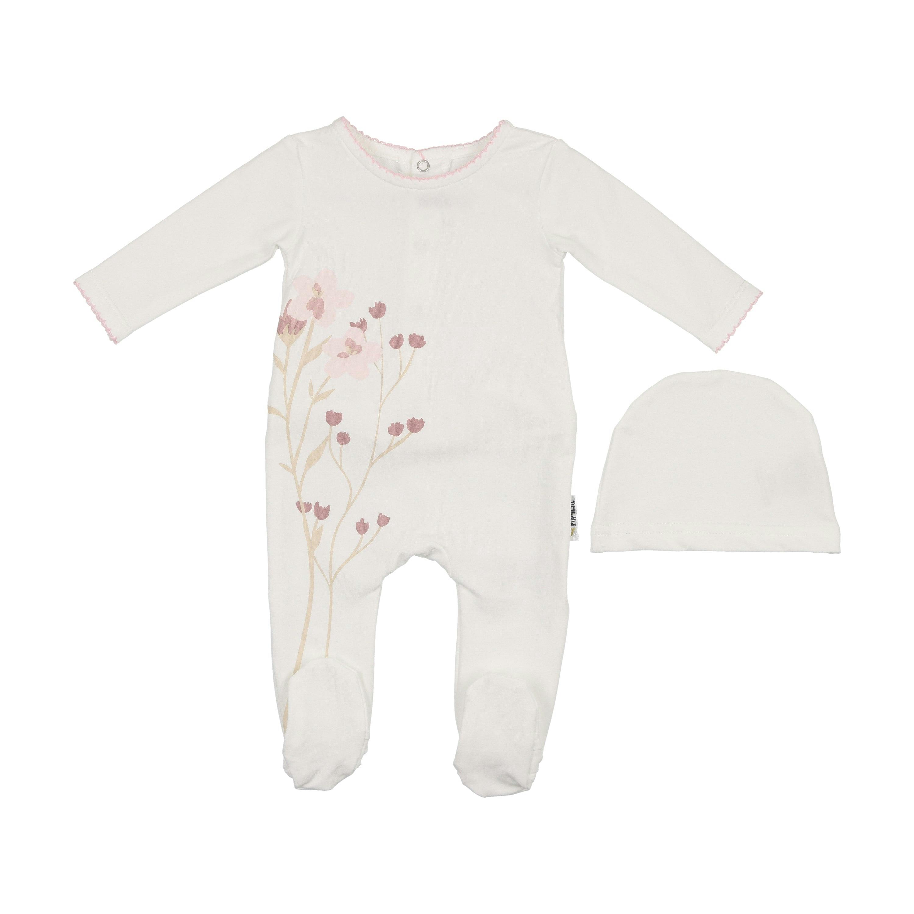 Blooming Bouquet Footie and Beanie Set