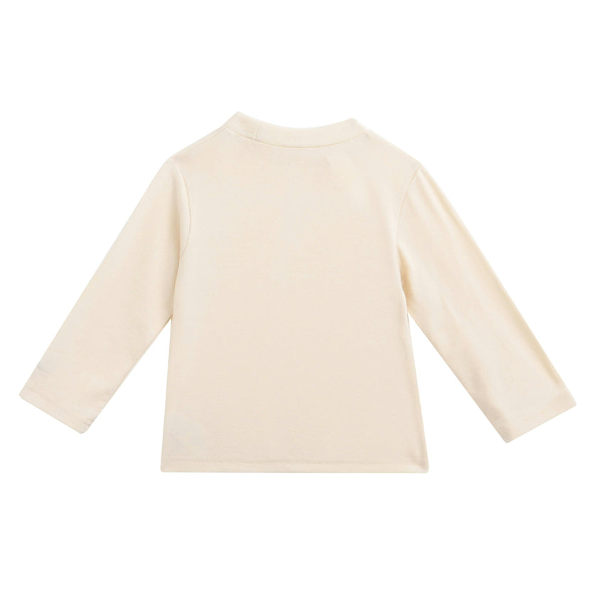 Beige Knit Long Sleeve Tee