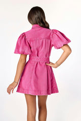 Keely Denim Dress Pink