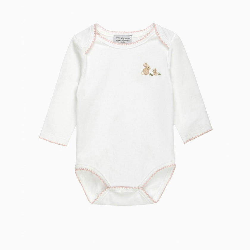 Baby Bunny Embroidered Envelope Bodysuit