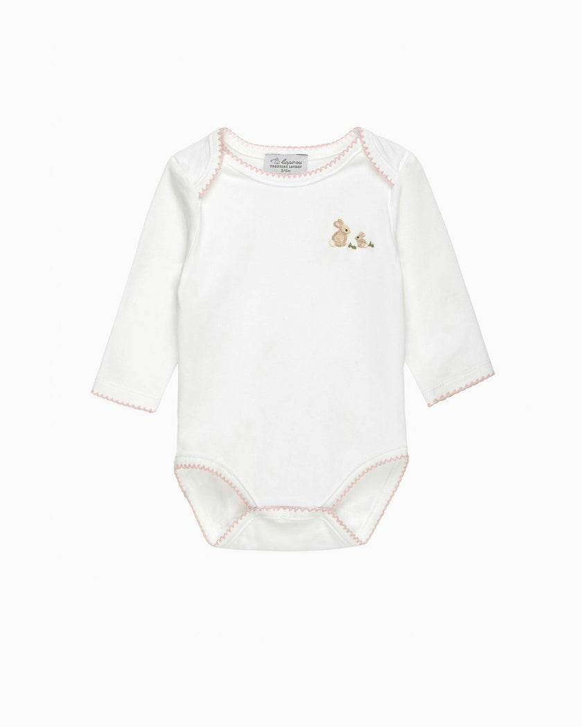Baby Bunny Embroidered Envelope Bodysuit