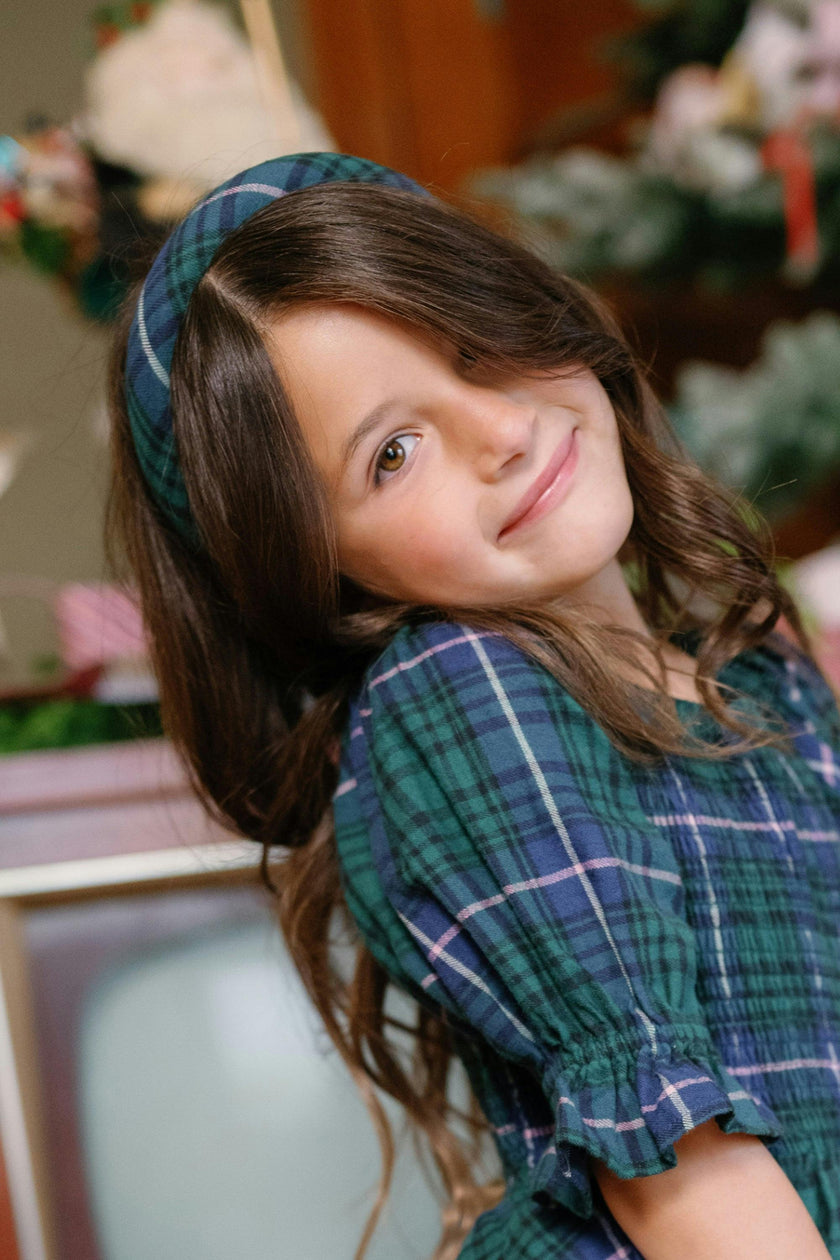 Hair Bows in Emerald Plaid