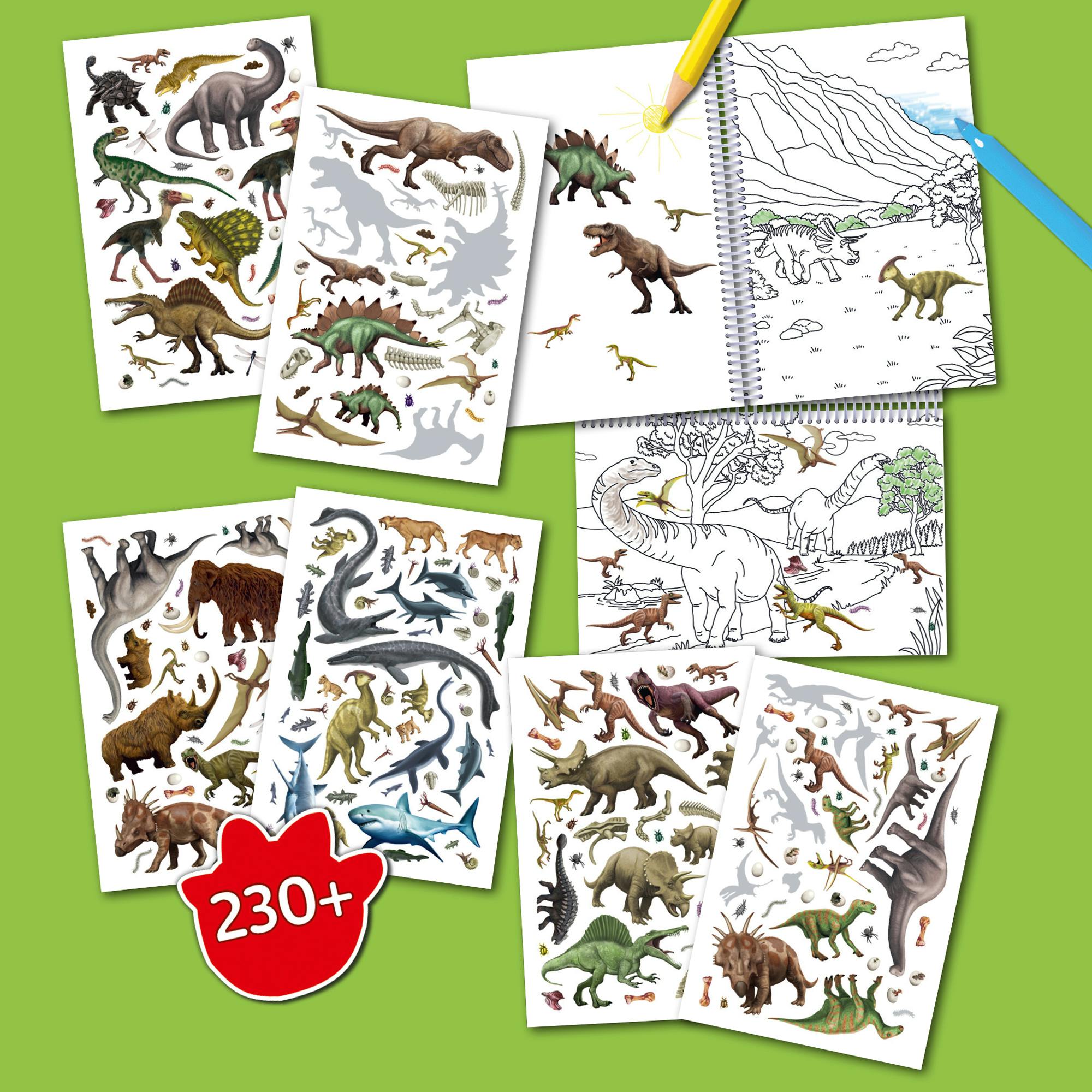Color & Sticker Fun: Dinosaurs