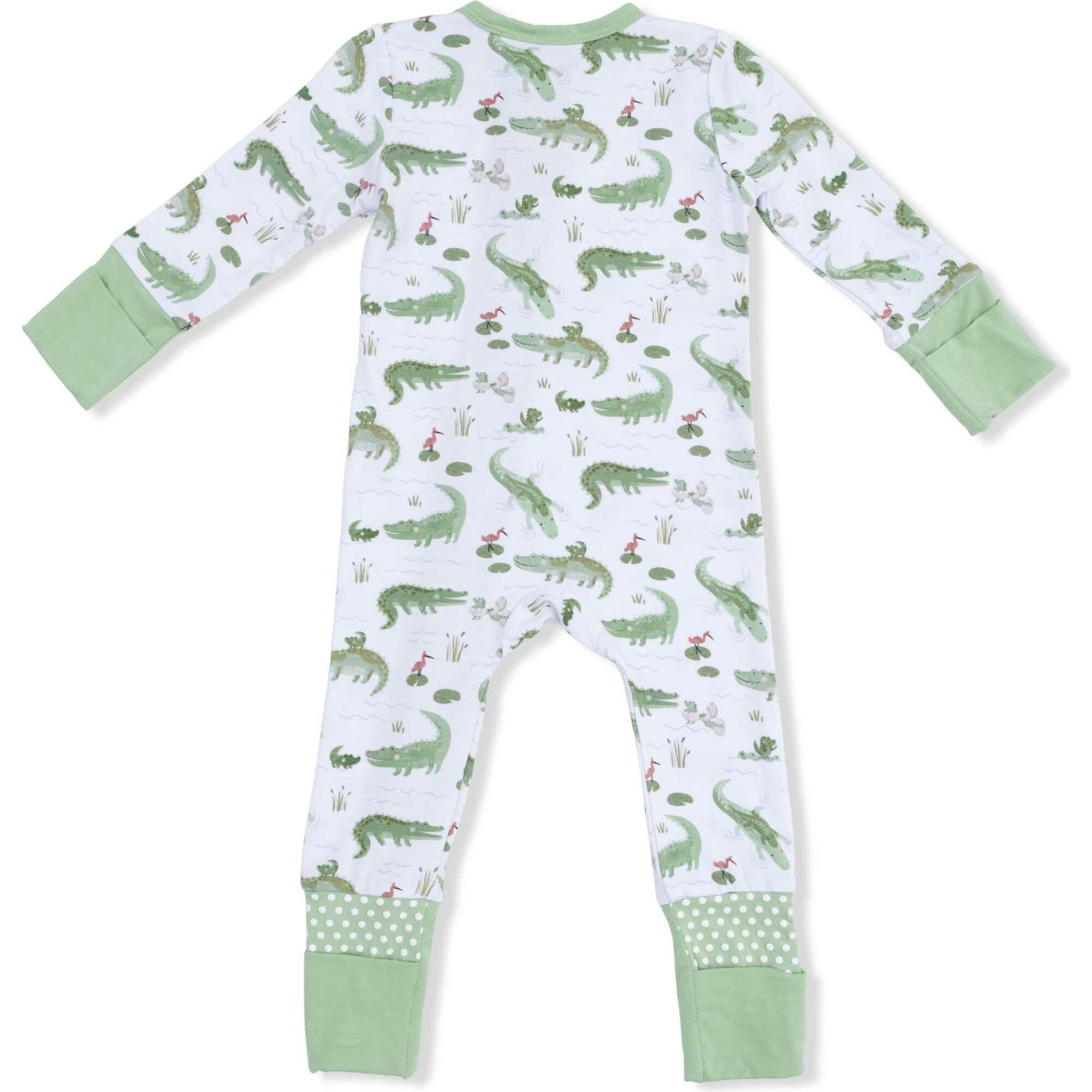 Crayon Alligators - Convertible Romper & Swaddle Blanket Set