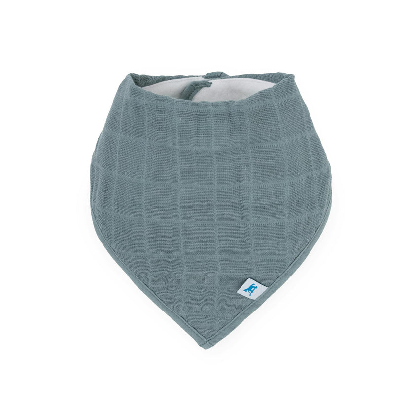 Cotton Muslin + Fleece Bandana Bib 4 Pack - Sea
