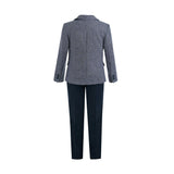 Blue Jack Textured Blazer Suit Set