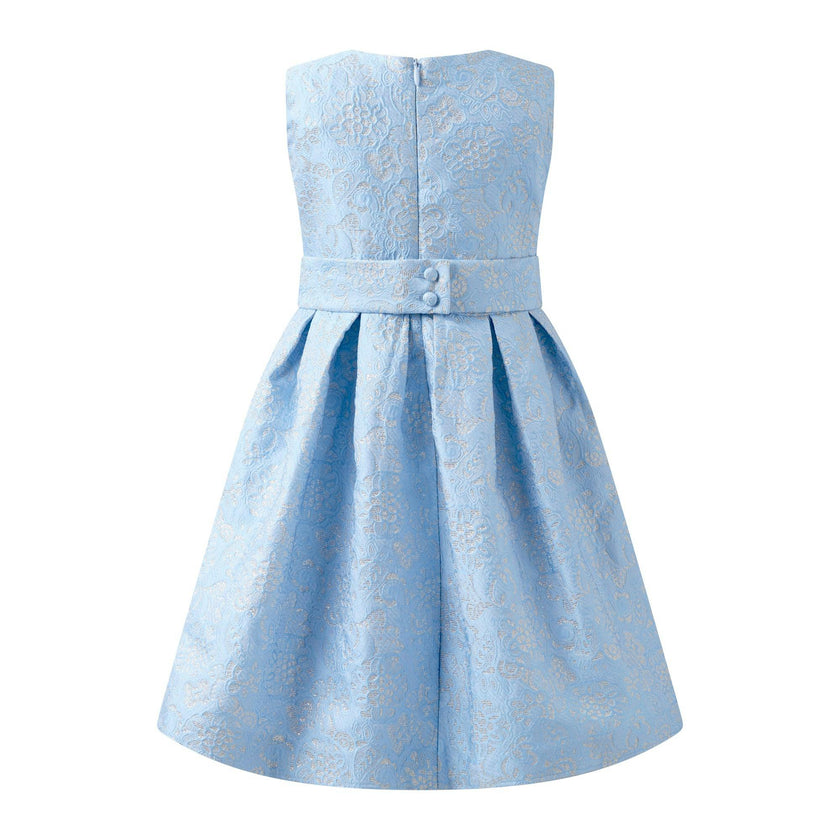 Blue Damask Party Dress