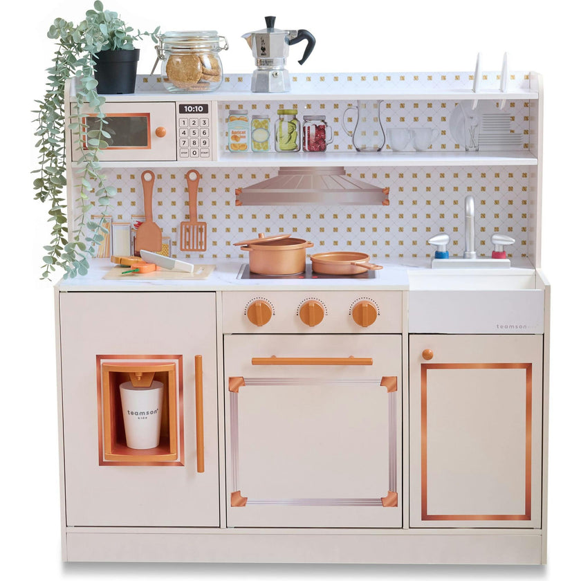 Teamson Kids Little Chef St. Louis Wooden Play Kitchen With 15 Accessories