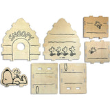OOLY x Peanuts Color-in Wooden Birdhouse Kit - 5 Paint Markers