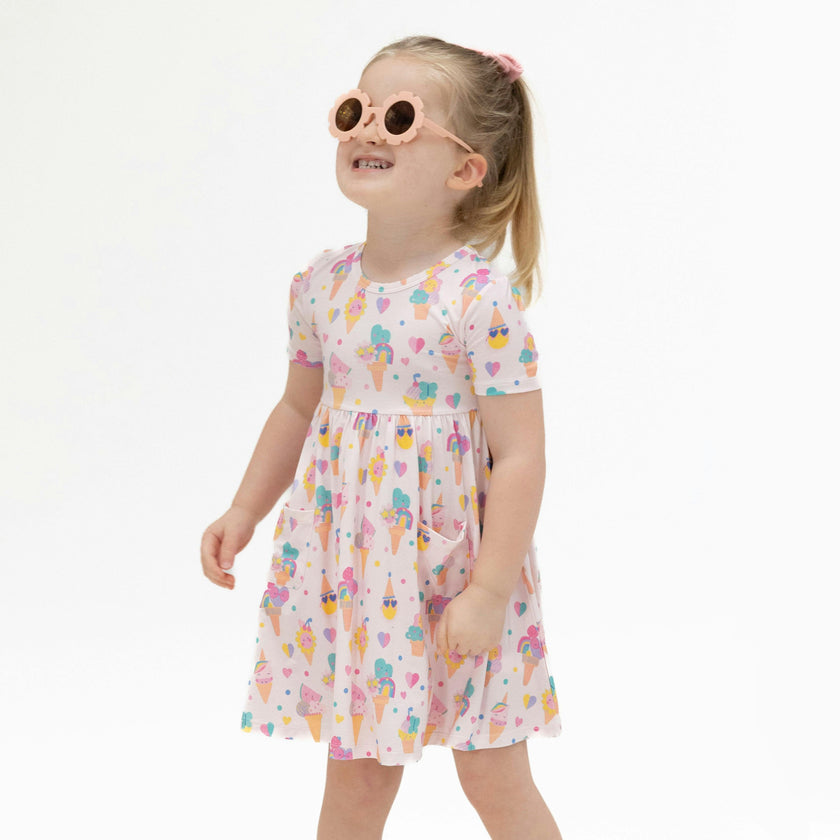 Ice Cream Fun Crew - Twirly Dress with Cartwheel Short