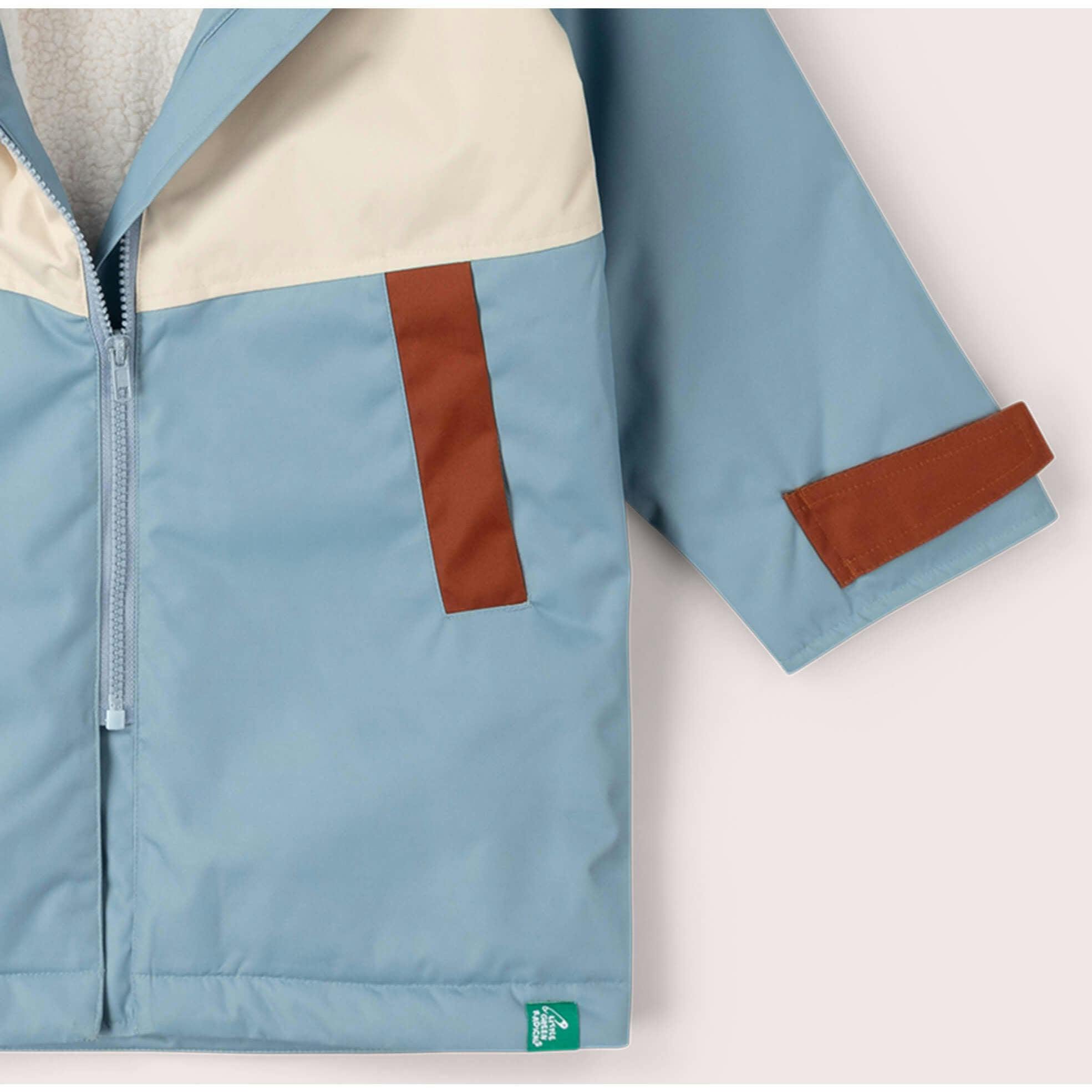 Hazy Blue Recycled Waterproof Robe, Blue