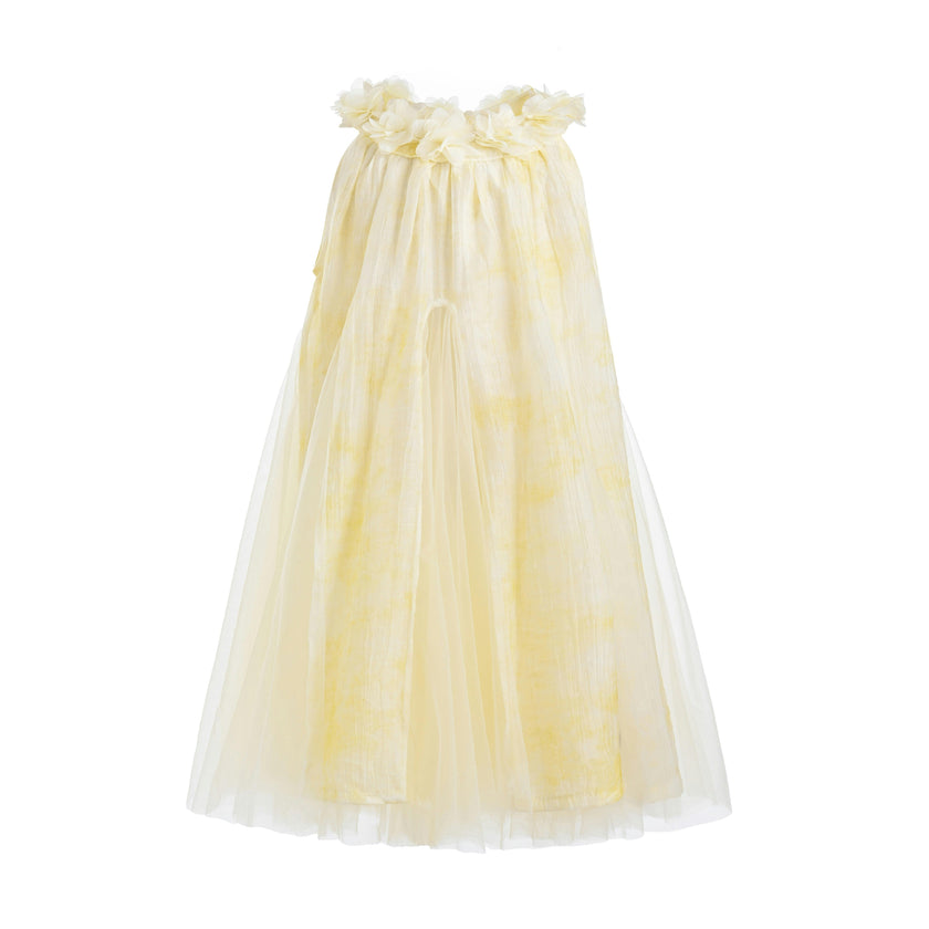 Yellow Solavie Floral Layered Dress