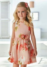 Peach Floral Summer Dress