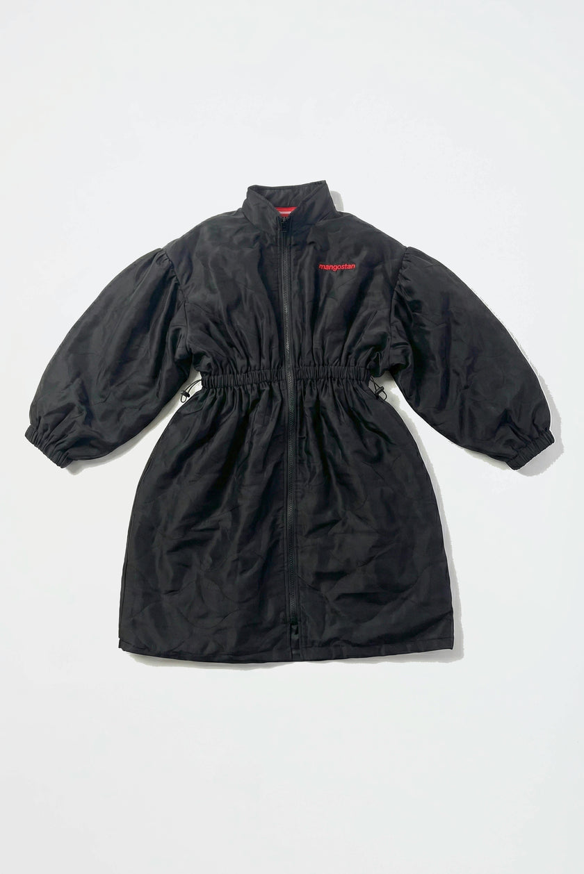 NYLON QUILTED DRESS BLACK