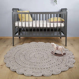 Alma Hand-Crocheted Scalloped Round Rug
