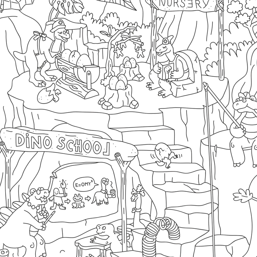 Dinos - Poster géant à colorier