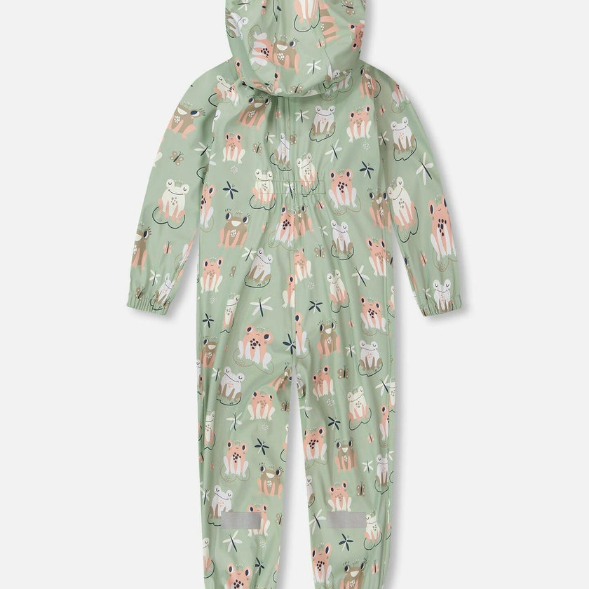Rain One-Piece In Polyurethane Green Print