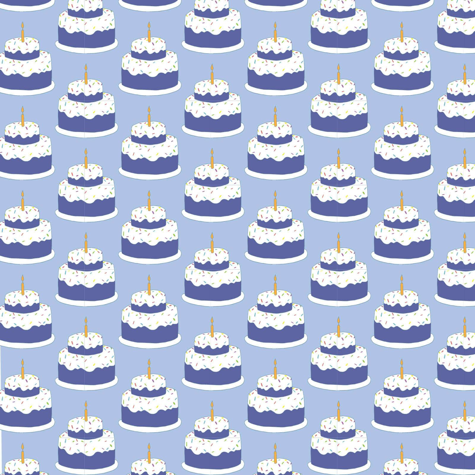 Charles Boys' Short Set - Birthday Cake Blue