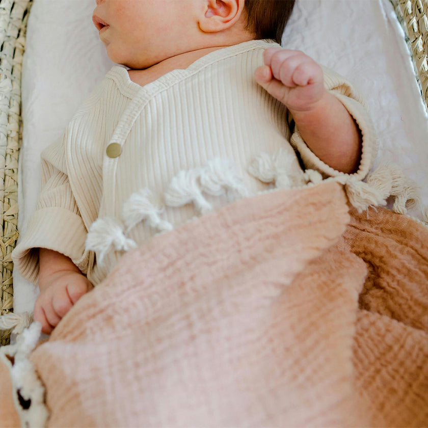 6-Layer Muslin Cotton Baby Blanket (Copper)