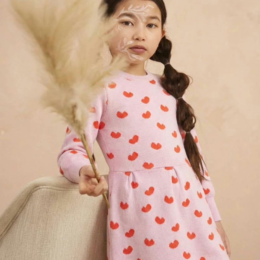 Love Hearts Dress | Bubble Gum